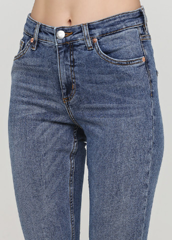 Джинси Monki однотонні сині джинсові бавовна