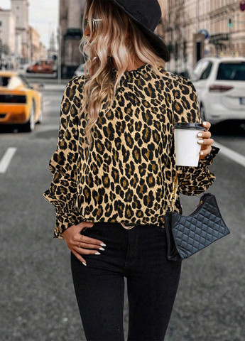 Коричневая блуза SHEIN