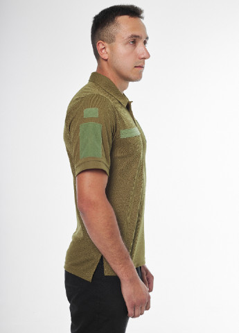 Оливковая (хаки) футболка-поло для мужчин MaCo exclusive однотонная