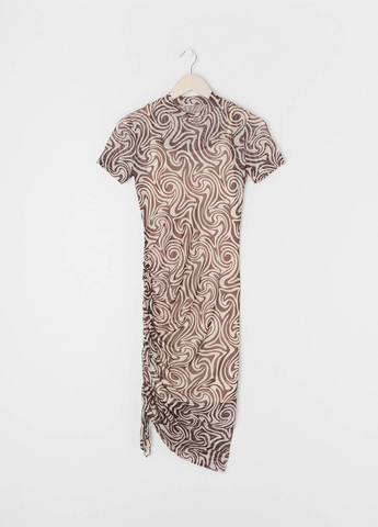 Комбинированное кэжуал платье Sinsay с абстрактным узором