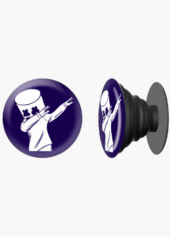 Попсокет (Popsockets) тримач для смартфону Маршмелло Фортнайт (Marshmello Fortnite) (8754-1330) Чорний MobiPrint (216748260)