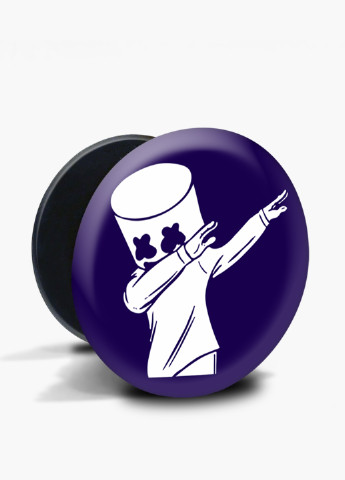 Попсокет (Popsockets) тримач для смартфону Маршмелло Фортнайт (Marshmello Fortnite) (8754-1330) Чорний MobiPrint (216748260)