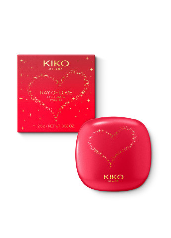 Палетка высокопигментированных теней №02 Earthy heart (2 цвета), 2,5 г Kiko комбинированная