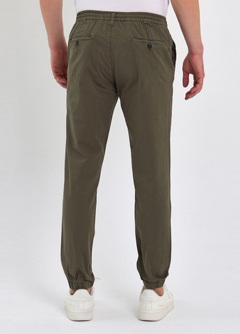 Хаки кэжуал демисезонные зауженные брюки Trend Collection