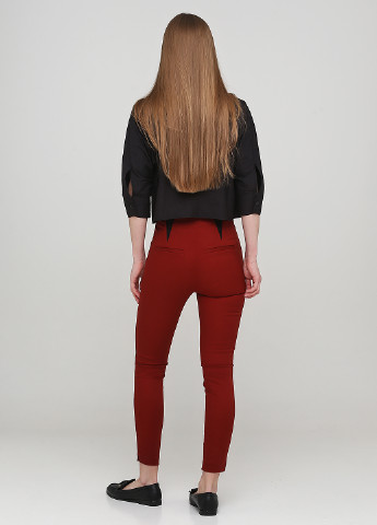Темно-красные кэжуал демисезонные зауженные брюки Only