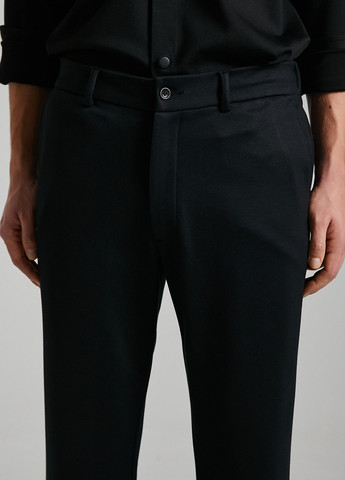 Черные кэжуал демисезонные прямые брюки KOTON