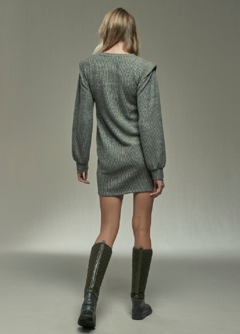 Оливкова (хакі) кежуал сукня Mudo однотонна