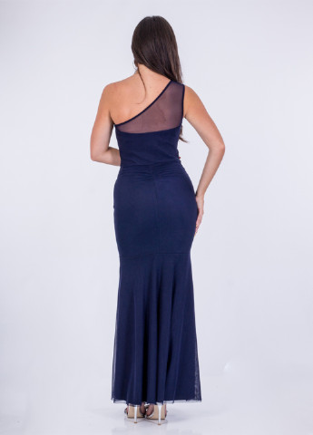 Темно-синее вечернее платье годе, с корсетом Lipsy однотонное