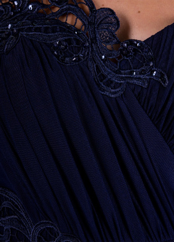 Темно-синя вечірня плаття, сукня годе, з корсетом Lipsy однотонна
