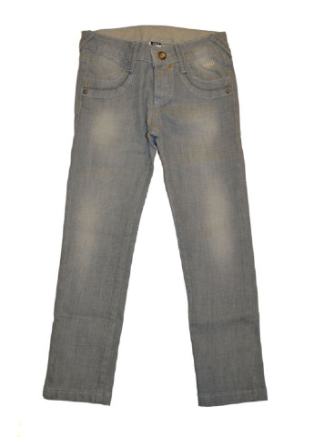 Серые демисезонные прямые джинсы Girandola