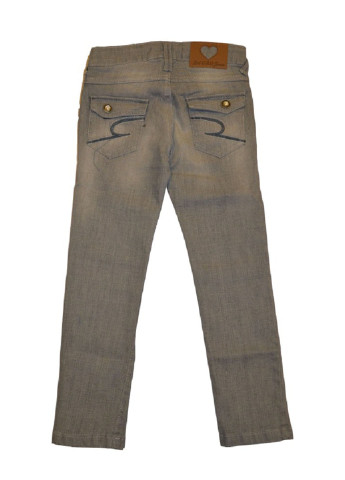 Серые демисезонные прямые джинсы Girandola