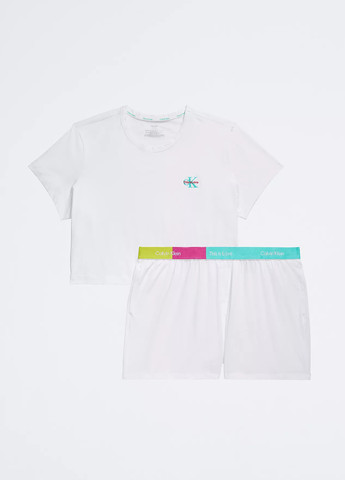 Белая всесезон пижама (футболка, шорты) футболка + шорты Calvin Klein