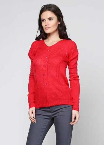Малиновий демісезонний пуловер пуловер Massimo