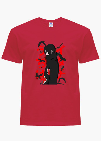 Красная демисезонная футболка детская итачи учиха наруто (itachi uchiha)(9224-2817) MobiPrint