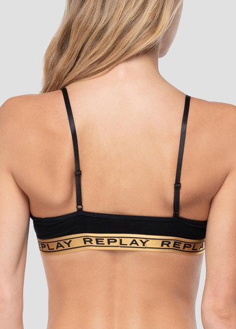 Золотой топ бюстгальтер Replay без косточек вискоза