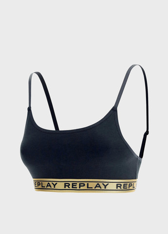 Золотой топ бюстгальтер Replay без косточек вискоза