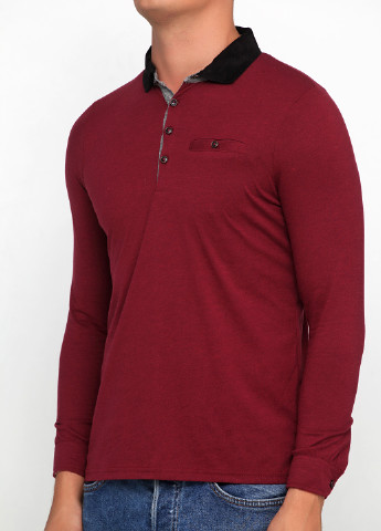 Бордовая футболка-поло для мужчин Mccrain в полоску
