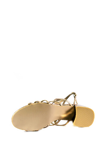 Золотые босоножки Sopra с ремешком
