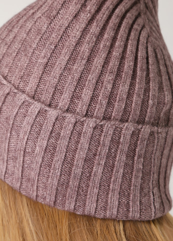 Теплая зимняя кашемировая женская шапка без подкладки 360154 Merlini Агатис бини однотонная бежевая кэжуал кашемир
