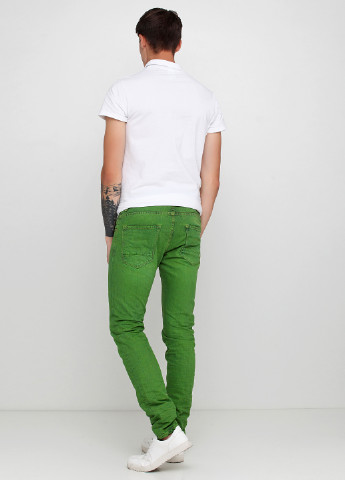 Зеленые демисезонные прямые джинсы Reign
