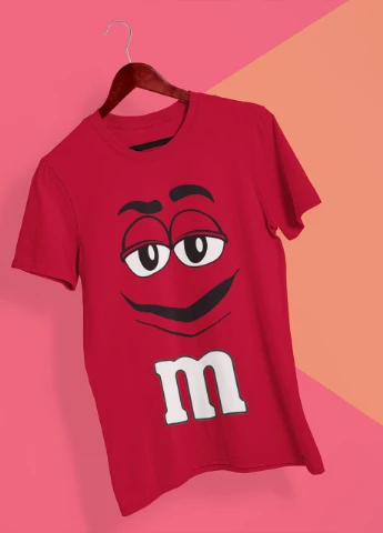 Подарочный набор женский. Футболка красная с принтом "M&M's", носки с принтом "M&M's" Maybel - (252657880)
