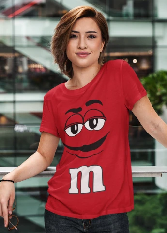 Подарочный набор женский. Футболка красная с принтом "M&M's", носки с принтом "M&M's" Maybel - (252657880)