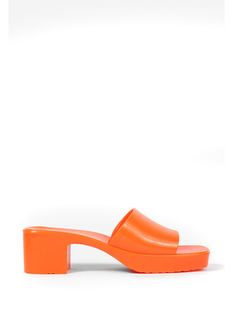 Оранжевые кэжуал женские шлепанцы Missguided на каблуке