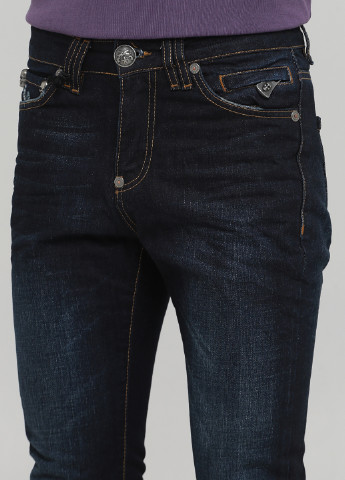 Темно-синие демисезонные скинни, укороченные джинсы RePlic