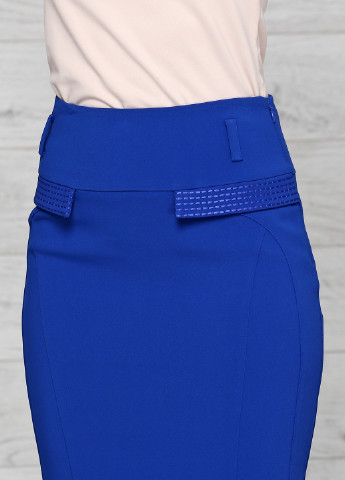 Синяя кэжуал однотонная юбка Sassofono