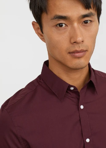 Бордовая рубашка H&M