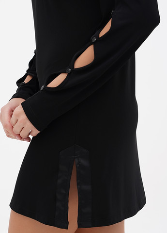 Чорна кежуал сукня Sassofono однотонна