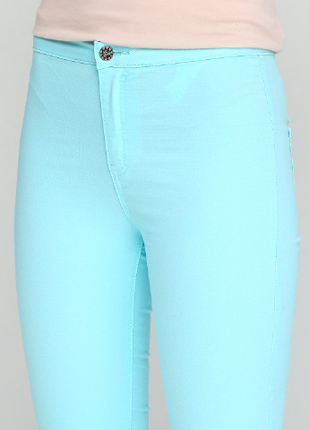 Светло-бирюзовые кэжуал летние зауженные брюки Bikelife