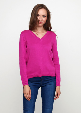 Фуксиновый демисезонный пуловер пуловер Only Women