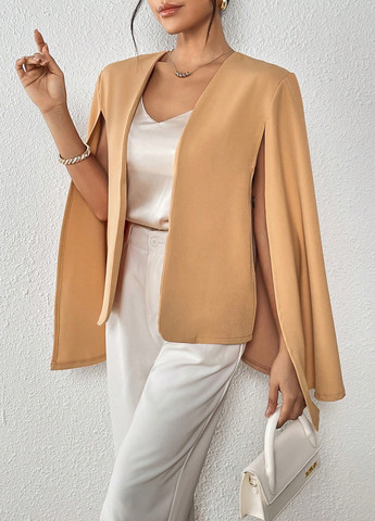 Персиковый женский жакет SHEIN однотонный - демисезонный