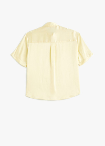 Золотистая кэжуал рубашка однотонная KOTON