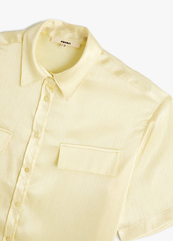 Золотистая кэжуал рубашка однотонная KOTON