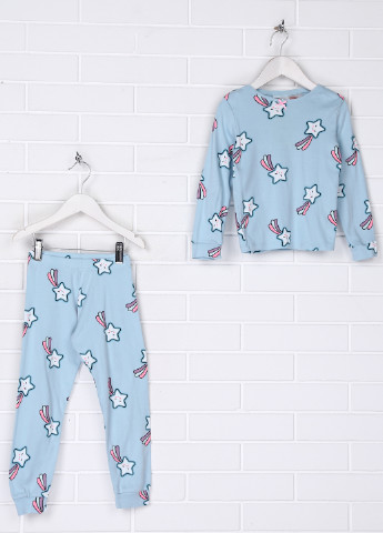 Голубая всесезон пижама (лонгслив, брюки) H&M