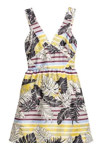 Комбинированное кэжуал платье H&M однотонное