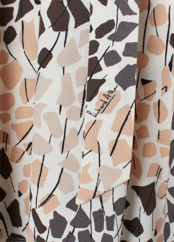 Комбинированное кэжуал платье на запах, клеш H&M с абстрактным узором