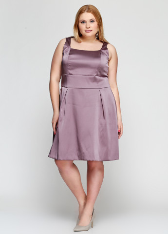Бледно-фиолетовое коктейльное платье S.Oliver однотонное