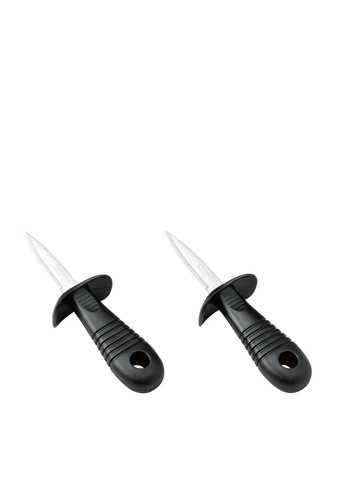 Набор ножей для устриц (4 набора) Ernesto чёрные, пластик, металл