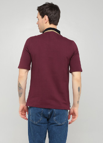 Бордовая футболка-поло для мужчин Asos однотонная