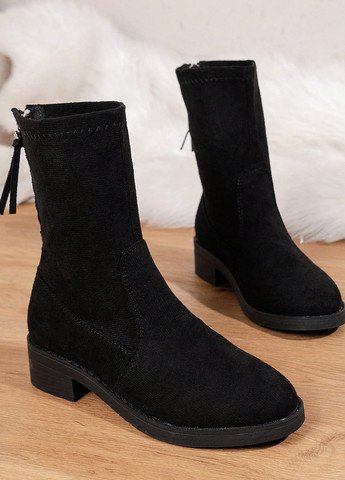 Черные осенние полусапоги SHEIN