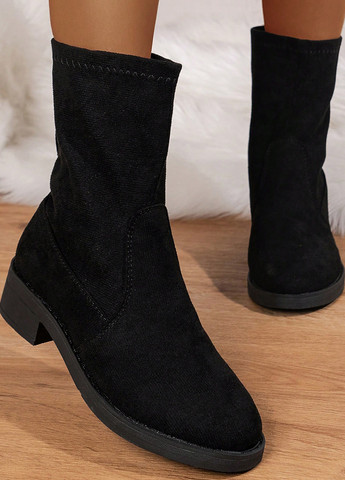 Черные осенние полусапоги SHEIN