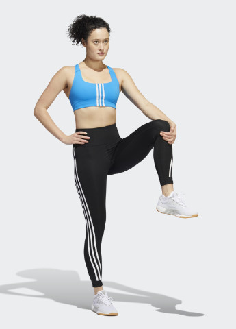 Синий спортивный бра powerimpact medium-support adidas