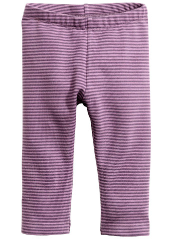 Легінси H&M смужки фіолетові кежуали