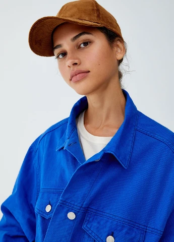 Синя демісезонна куртка Pull & Bear