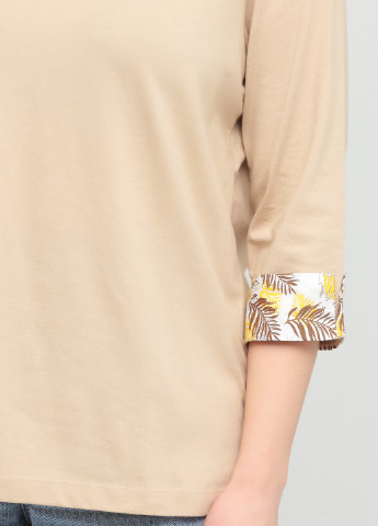 Бежевая женская футболка-поло Pardon с абстрактным узором