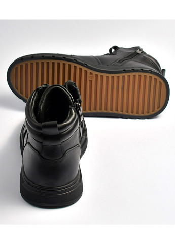 Черные зимние ботинки мужские Faber