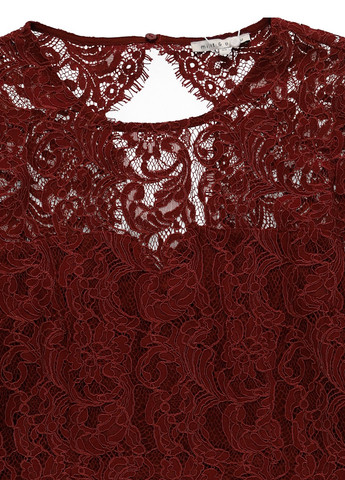 Бордовое кэжуал платье а-силуэт MINT&BERRY однотонное